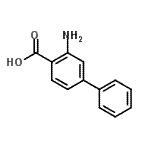 结构式 CAS# 4445-43-6, 3-氨基-4-联苯基羧酸