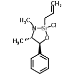 structure of CAS# 447440-43-9, (4S,5S)-2-Allyl-2-chloro-3,4-dimethyl-5-phenyl-1,3,2-oxazasilolidine;(4S,5S)-2<wbr>-Allyl-2-<wbr>chloro-3,<wbr>4-dimethy<wbr>l-5-pheny<wbr>l-1-oxa-3<wbr>-aza-2-si<wbr>lacyclope<wbr>ntane;(S,S)-2-A<wbr>llyl-2-ch<wbr>loro-3,4-<wbr>dimethyl-<wbr>5-phenyl-<wbr>[1,3,2]-o<wbr>xazasilol<wbr>idine;-2-ALLYL-<wbr>2-CHLORO-<wbr>3,4-DIMET<wbr>HYL-5-PHE<wbr>NYL-[1,3,<wbr>2]-OXAZAS<wbr>ILOLIDINE