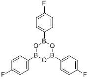 structure of CAS# 448-59-9, 2,4,6-Tris(4-Fluorophenyl)Boroxin;4-Fluorophenylboronic Anhydride Tris(4-Fluorophenyl)Cyclotriboroxane;P-Fluorophenyl Boronic Acid Anhydride;TRIS(4-FLUOROPHENYL)CYCLOTRIBOROXANE
