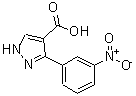 结构式 CAS# 448187-56-2, 3-(3-硝基苯基)-1H-吡唑-4-羧酸