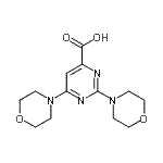 结构式 CAS# 450368-32-8, 2,6-二(4-吗啉基)-4-嘧啶羧酸