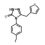 CAS#: 451502-02-6， 4-(4-Fluorophenyl)-5-(3-Thienylmethyl)-2,4-Dihydro-3H-1,2,4-Triazole-3-Thione