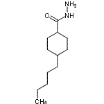structure of CAS# 454473-85-9, 4-Pentylcyclohexanecarbohydrazide;4-Pentylcyclohexanecarbohydrazide;MFCD03425827;ZINC02580722