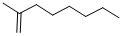 structure of CAS# 4588-18-5, 2-Methyl-1-Octene;Nsc77448;1-Octene, 2-Methyl-;Inchi=1/C9h18/C1-4-5-6-7-8-9(2)3/H2,4-8H2,1,3H