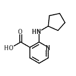 structure of CAS# 460363-30-8, 2-(Cyclopentylamino)Nicotinic Acid;2-(cyclopentylamino)nicotinic acid;2-(cyclopentylamino)pyridine-3-carboxylic acid;2-Cyclopentylamino-nicotinic acid
