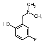 structure of CAS# 46049-91-6, 2-[(Dimethylamino)Methyl]-4-Fluorophenol;2-[(Dimethylamino)methyl]-4-fluorophenol 99%;2-DIFLUOROMETHYL-7-METHOXYCHROMONE;2-Dimethylaminomethyl-4-fluoro-phenol