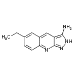 structure of CAS# 462067-01-2, 6-Ethyl-9H-Pyrazolo[3,4-b]Quinolin-3-Amine;6-Ethyl-1 H -pyrazolo[3,4- b ]quinolin-3-ylamine;6-Ethyl-1H-pyrazolo[3,4-b]quinolin-3-ylamine;ASN 02538274