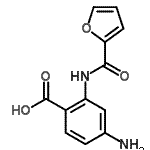 结构式 CAS# 462068-49-1, 4-氨基-2-(2-呋喃并基氨基)苯甲酸