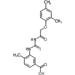 CAS#: 462097-28-5， 3-({[(2,4-Dimethylphenoxy)Acetyl]Carbamothioyl}Amino)-4-Methylbenzoic Acid