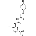 CAS#: 462602-14-8， 3-({[(4-Bromophenoxy)Acetyl]Carbamothioyl}Amino)-4-Methylbenzoic Acid