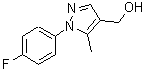 structure of CAS# 465514-05-0, [1-(4-Fluorophenyl)-5-Methyl-1H-Pyrazol-4-Yl]Methanol;[1-(4-fluorophenyl)-5-methylpyrazol-4-yl]methan-1-ol;1-(4-Fluo<wbr>rophenyl)<wbr>-4-(hydro<wbr>xymethyl)<wbr>-5-methyl<wbr>-1H-pyraz<wbr>ole, 1-Fl<wbr>uoro-4-[4<wbr>-(hydroxy<wbr>methyl)-5<wbr>-methyl-1<wbr>H-pyrazol<wbr>-1-yl]ben<wbr>zene;3-(4-Fluorophenyl)-5-methylisoxazole-4-carbonylchloride