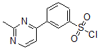 structure of CAS# 465514-07-2, 3-(2-Methyl-4-Pyrimidinyl)Benzenesulfonyl Chloride;3-(2-Methylpyrimidin-4-Yl)Benzene-1-Sulfonylchloride;3-(2-Methylpyrimidin-4-Yl)Benzenesulphonyl Chloride;3-(2-METHYL-4-PYRIMIDINYL)BENZENESULFONYL CHLORIDE