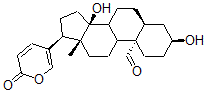 CAS 登录号：468-18-8， 3b,14-二羟基-19-氧代-5a-蟾蜍-20,22-二烯内酯
