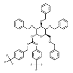 structure of CAS# 468095-63-8, 2,3,4,6-Tetra-O-Benzyl-1-O-[(Z)-{[4-(Trifluoromethyl)Benzyl]Sulfanyl}{[4-(Trifluoromethyl)Phenyl]Imino}Methyl]-alpha-D-Glucopyranose;2,3,4,6-T<wbr>etra-O-be<wbr>nzyl-α-D-<wbr>glucopyra<wbr>nosyl p-T<wbr>rifluorom<wbr>ethylbenz<wbr>ylthio-N-<wbr>(p-triflu<wbr>oromethyl<wbr>phenyl)fo<wbr>rmimidate