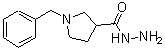 structure of CAS# 474317-63-0, 1-(Phenylmethyl)-3-Pyrrolidinecarboxylicacid Hydrazide;1-(Phenylmethyl)-3-Pyrrolidinecarbohydrazide;1-(Benzyl)Pyrrolidine-3-Carbohydrazide;Ambad23