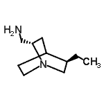 structure of CAS# 475160-59-9, 1-[(2S,5R)-5-Ethyl-1-Azabicyclo[2.2.2]Oct-2-Yl]Methanamine;(2S,4S,5R)-2-Aminomethyl-5-ethylquinuclidine;(2S,4S,5R)-5-Ethyl-2-quinuclidinyl-methylamine;07317_FLUKA