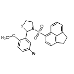 CAS#: 477516-11-3， 2-(5-Bromo-2-Methoxyphenyl)-3-(1,2-Dihydro-5-Acenaphthylenylsulfonyl)-1,3-Thiazolidine