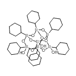 structure of CAS# 47904-22-3, 1,3,5,7,9,11,14-Heptacyclohexyltricyclo[7.3.3.1<Sup>5,11</Sup>]Heptasiloxane-3,7,14-Triol;1,3,5,7,9<wbr>,11,14-He<wbr>ptacycloh<wbr>exyltricy<wbr>clo[7.3.3<wbr>.15,11]he<wbr>ptasiloxa<wbr>ne-3,7,14<wbr>-triol;477672_ALDRICH