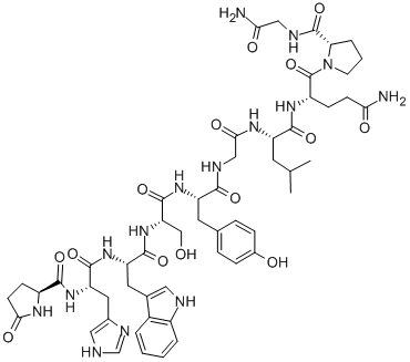 CAS#: 47922-48-5， Pyr-His-Trp-Ser-Tyr-Gly-Leu-Gln-Pro-Gly-NH2