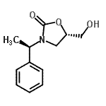 structure of CAS# 480424-72-4, (5S)-5-(Hydroxymethyl)-3-[(1R)-1-Phenylethyl]-1,3-Oxazolidin-2-One;(5S)-5-(H<wbr>ydroxymet<wbr>hyl)-3-[(<wbr>1R)-1-phe<wbr>nylethyl]<wbr>-2-oxazol<wbr>idinone;3-((1R)-1<wbr>-phenylet<wbr>hyl)(5S)-<wbr>5-(hydrox<wbr>ymethyl)-<wbr>1,3-oxazo<wbr>lidin-2-o<wbr>ne;3-(1'-(R)<wbr>-α-Methyl<wbr>benzyl)-5<wbr>(S)-hydro<wbr>xymethyl-<wbr>oxazolidi<wbr>n-2-one