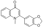 structure of CAS# 485-61-0, Graveoline;2-(1,3-Benzodioxol-5-Yl)-1-Methyl-Quinolin-4-One;2-(1,3-Benzodioxol-5-Yl)-1-Methyl-4-Quinolinone;2-(1,3-Benzodioxol-5-Yl)-1-Methyl-4-Quinolone