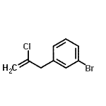 structure of CAS# 485320-29-4, 1-Bromo-3-(2-Chloro-2-Propen-1-Yl)Benzene;3-(2-Chloroprop-2-en-1-yl)bromobenzene;3-(3-bromophenyl)-2-chloro-1-propene;3-(3-Bromophenyl)-2-chloroprop-1-ene