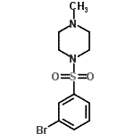 结构式 CAS# 486422-19-9, 1-(3-溴苯基)磺酰基-4-甲基-哌嗪