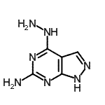 CAS#: 487008-86-6， 4-Hydrazino-1H-Pyrazolo[3,4-d]Pyrimidin-6-Amine