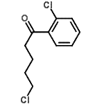 结构式 CAS# 487058-79-7, 5-氯-1-(2-氯苯基)-1-戊酮