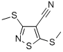 structure of CAS# 4886-13-9, 3,5-Bis(Methylthio)Isothiazole-4-Carbonitrile;3,5-Bis(Methylsulfanyl)Isothiazole-4-Carbonitrile;3,5-Bis(Methylthio)-4-Isothiazolecarbonitrile;3,5-Bis(Methylthio)Isothiazole-4-Carbonitrile