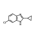 结构式 CAS# 4887-92-7, 5-氯-2-环丙基-1H-苯并咪唑