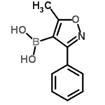 结构式 CAS# 491876-01-8, (5-甲基-3-苯基-1,2-恶唑-4-基)硼酸