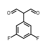 structure of CAS# 493036-46-7, (3,5-Difluorophenyl)Malonaldehyde;2-(3,5-Difluorophenyl)malonaldehyde;2-(3,5-Difluorophenyl)malondialdehyde;2-(3,5-difluorophenyl)propane-1,3-dial