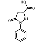 结构式 CAS# 49597-17-3, 5-氧代-1-苯基-2,5-二氢-1H-吡唑-3-羧酸