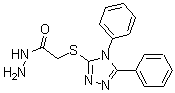 structure of CAS# 49656-91-9, 2-[(4,5-Diphenyl-4H-1,2,4-Triazol-3-Yl)Thio]-Aceticacid Hydrazide;2-[[4,5-Di(Phenyl)-1,2,4-Triazol-3-Yl]Thio]Acetohydrazide;2-[[4,5-Di(Phenyl)-1,2,4-Triazol-3-Yl]Sulfanyl]Ethanehydrazide;(4,5-Diphenyl-4H-[1,2,4]Triazol-3-Ylsulfanyl)-Acetic Acid Hydrazide