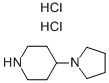 structure of CAS# 4983-39-5, 4-(1-Pyrrolidinyl)Piperidine Dihydrochloride;4-1-Pyrrolidinylpiperidine Chloride;Nsc57800