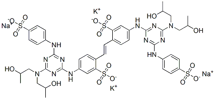 CAS#: 49831-05-2， Dipotassium Disodium 4,4'-Bis[[4-[Bis(2-Hydroxypropyl)Amino]-6-[(4-Sulphonatophenyl)Amino]-1,3,5-Triazin-2-Yl]Amino]Stilbene-2,2'-Disulphonate