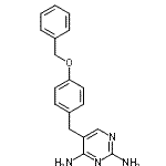 结构式 CAS# 49873-11-2, 5-[4-(苄氧基)苄基]-2,4-嘧啶二胺