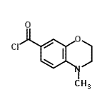 structure of CAS# 499770-73-9, 4-Methyl-3,4-Dihydro-2H-1,4-Benzoxazine-7-Carbonyl Chloride;4-methyl-2H,3H-benzo[e]1,4-oxazine-7-carbonyl chloride;4-METHYL-3,4-DIHYDRO-2H-1,4-BENZOXAZINE-7-CARBONYLCHLORIDE;4-Methyl-<wbr>3,4-dihyd<wbr>ro-2H-ben<wbr>zo[b][1,4<wbr>]oxazine-<wbr>7-carbony<wbr>l chloride