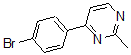 structure of CAS# 499785-50-1, 4-(4-Bromophenyl)-2-Methyl-Pyrimidine;4-(4-BROMOPHENYL)-2-METHYLPYRIMIDINE, 97