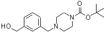 structure of CAS# 500013-39-8, Tert-Butyl 4-[3-(Hydroxymethyl)Benzyl]Tetrahydro-1(2H)-Pyrazinecarboxylate;TERT-BUTYL 4-[3-(HYDROXYMETHYL)BENZYL]TETRAHYDRO-1(2H)-PYRAZINECARBOXYLATE;TERT-BUTYL 4-[3-(HYDROXYMETHYL)BENZYL]PIPERAZINE-1-CARBOXYLATE;3-(Piperazin-4-Yl)Methylbenzyl Alcohol, N1-BOC Protected 95%