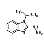 结构式 CAS# 500149-09-7, 2-肼基-1-异丙基-1H-苯并咪唑