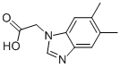 structure of CAS# 500872-62-8, (5,6-Dimethyl-1H-Benzimidazol-1-Yl)Acetic Acid