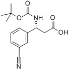 structure of CAS# 501015-21-0, (R)-Boc-3-Cyano-beta-Phe-OH