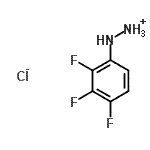 结构式 CAS# 502496-30-2, (2,3,4-三氟苯基)肼氯化物
