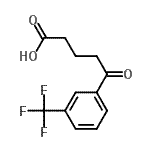 structure of CAS# 502650-98-8, 5-Oxo-5-[3-(Trifluoromethyl)Phenyl]Pentanoic Acid;5-Oxo-5-(3-trifluoromethylphenyl)valeric acid;MFCD02260917