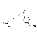 structure of CAS# 502651-42-5, 7-(4-Ethylphenyl)-7-Oxoheptanoic Acid;7-(4-ethylphenyl)-7-oxoheptanoic acid