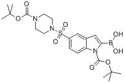 CAS#: 503045-77-0， 2-Borono-5-[[4-[(1,1-Dimethylethoxy)Carbonyl]-1-Piperazinyl]Sulfonyl]-1H-Indole-1-Carboxylic Acid 1-(1,1-Dimethylethyl) Ester