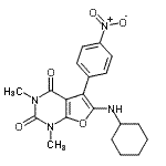 CAS#: 503160-55-2， 6-(Cyclohexylamino)-1,3-Dimethyl-5-(4-Nitrophenyl)Furo[2,3-d]Pyrimidine-2,4(1H,3H)-Dione