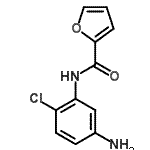 structure of CAS# 505066-17-1, N-(5-Amino-2-Chlorophenyl)-2-Furamide;Furan-2-carboxylic acid (5-amino-2-chloro-phenyl)-amide;MFCD03724054;N-(5-Amino-2-chlorophenyl)-2-furamide